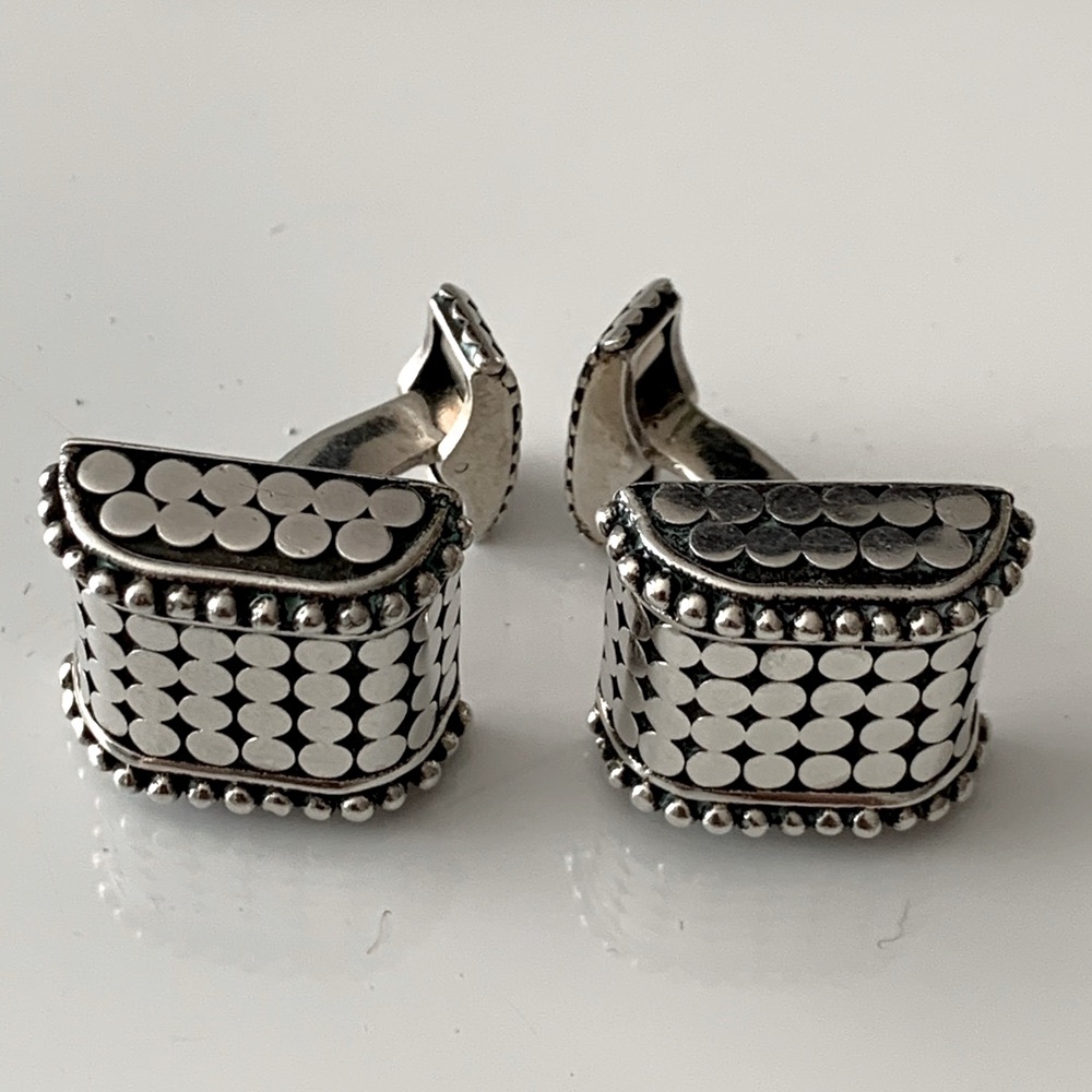 John Hardy Sterling dotted cufflinks
